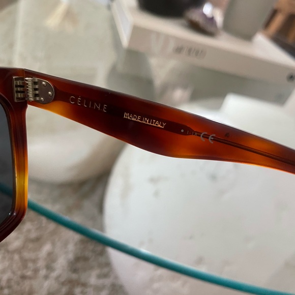 CELINE PARIS CL40055I 53V HAVANA/BLUE LENS AUTHENTIC SUNGLASSES 55-18 - Picture 5 of 10